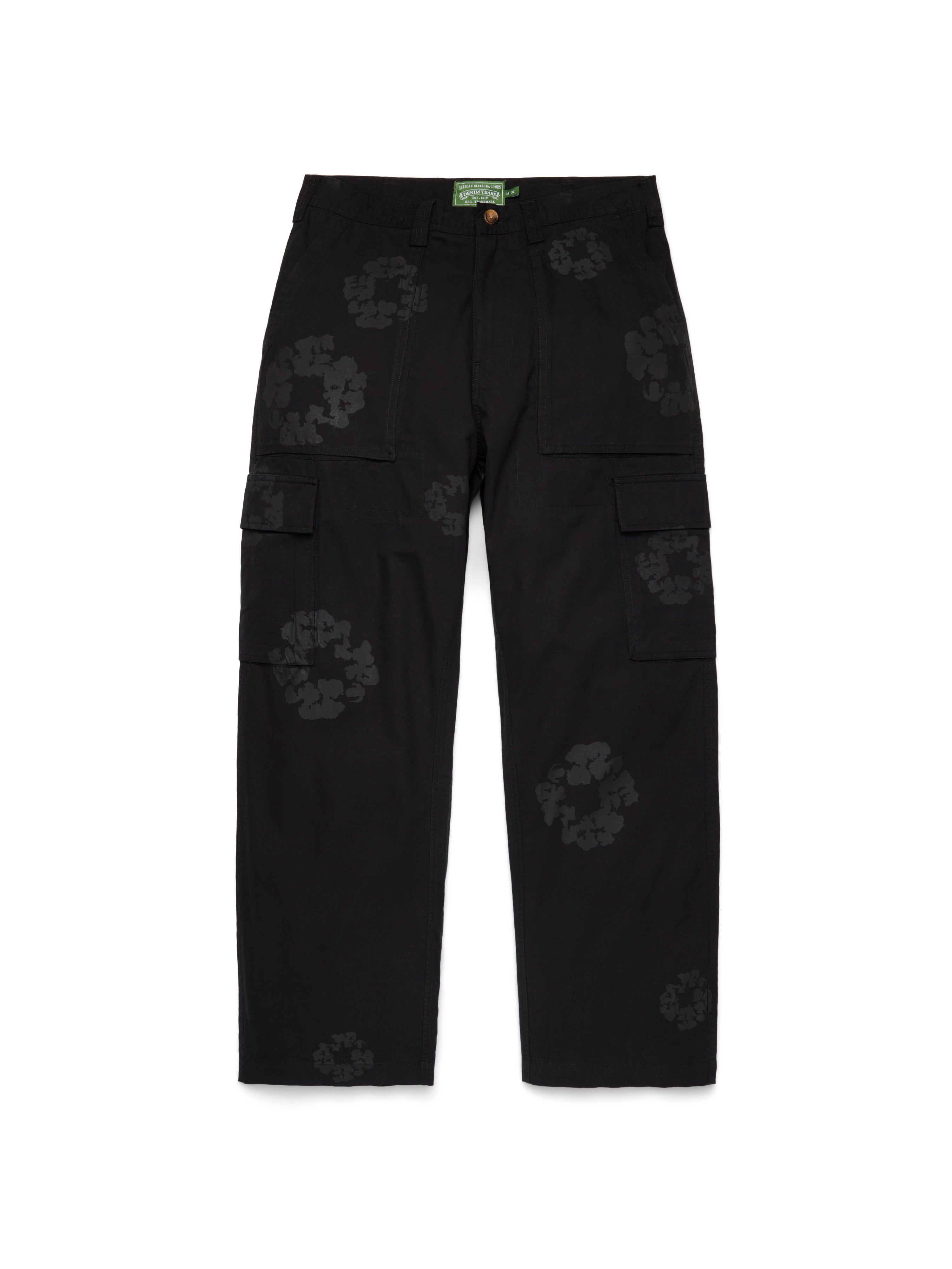 Mono Wreath Cargo Pant Black – DENIM TEARS