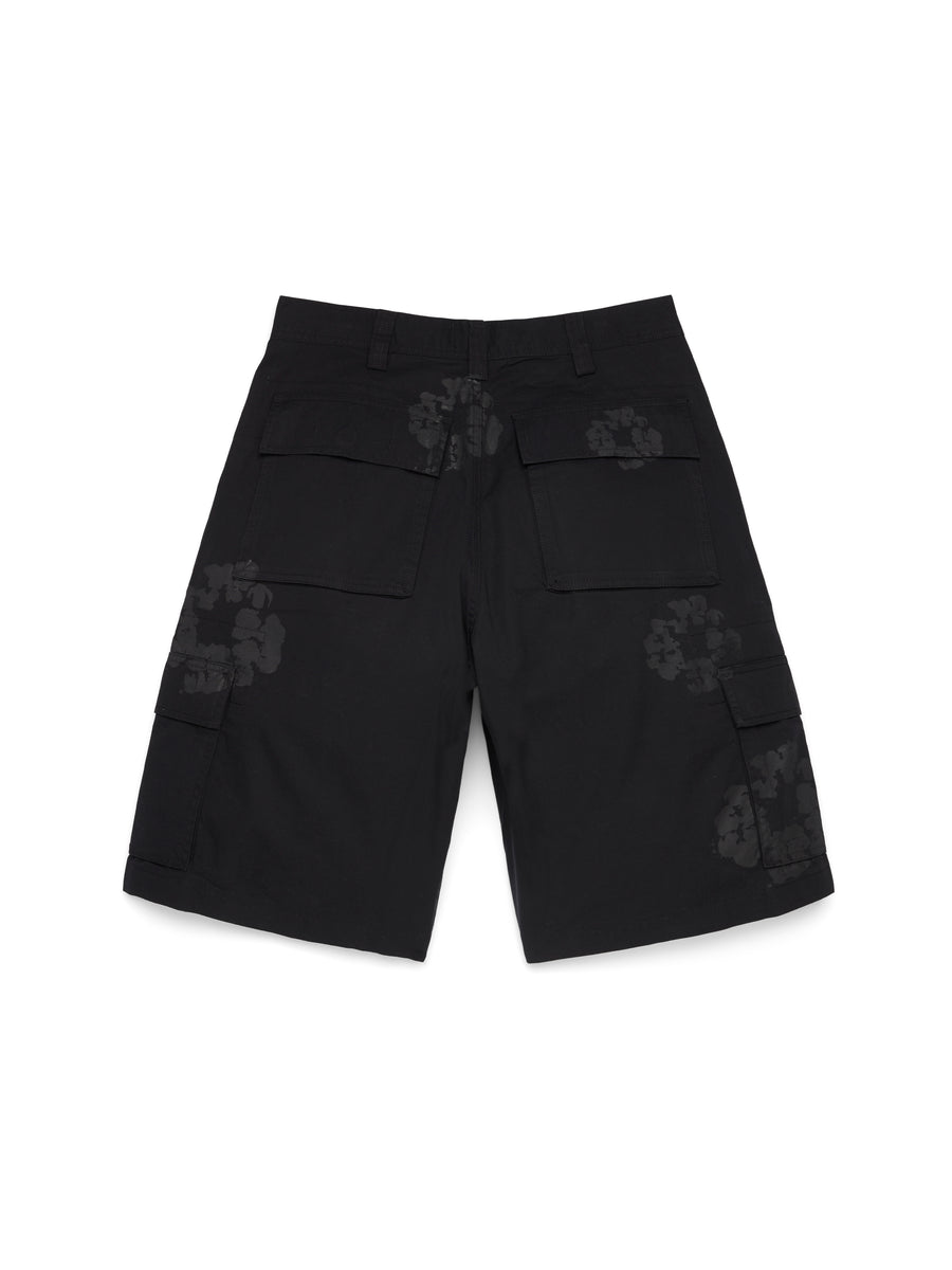 Mono Wreath Cargo Short Black – DENIM TEARS