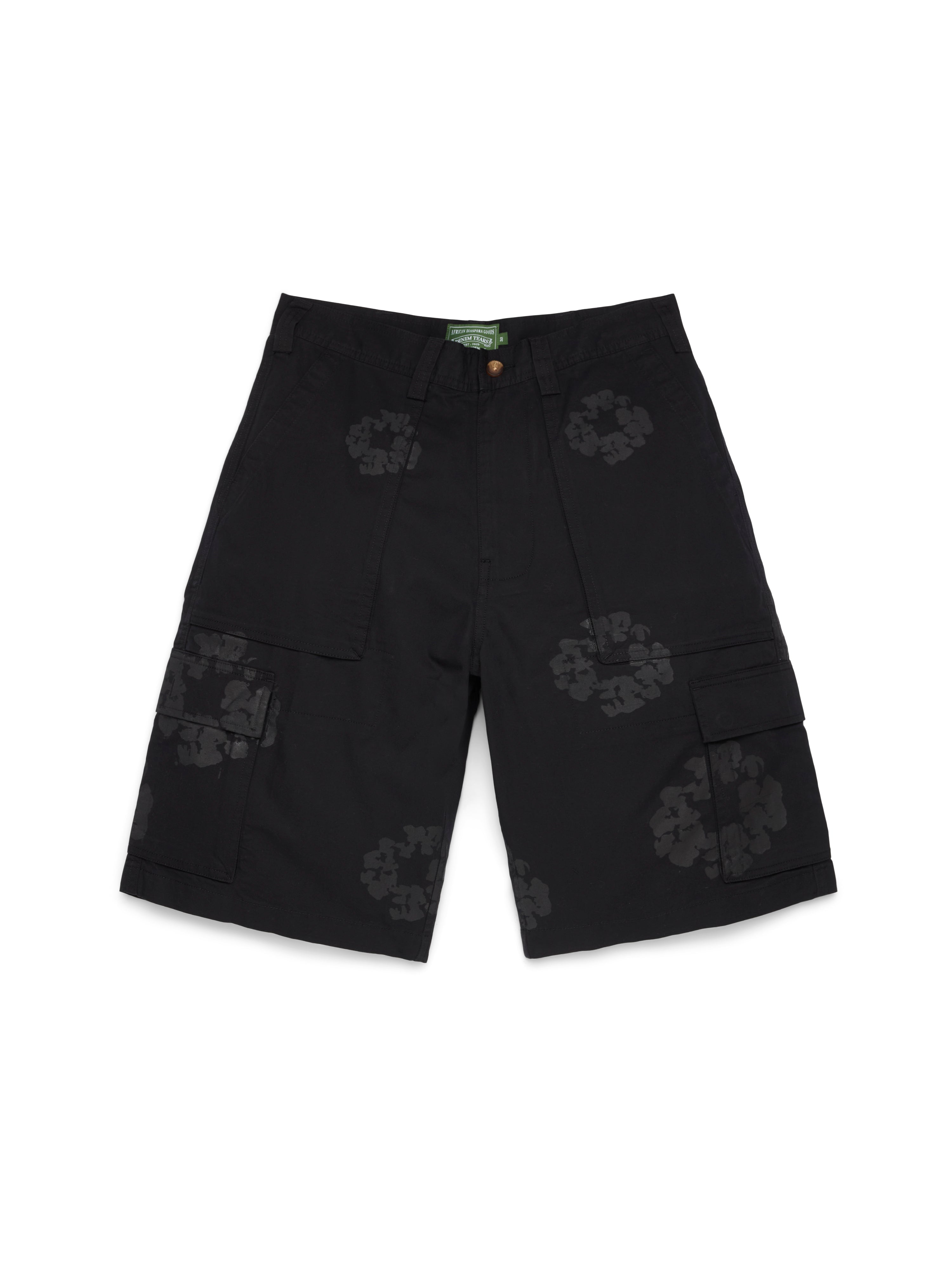 Mono Cotton Wreath Sweatshorts Black – DENIM TEARS