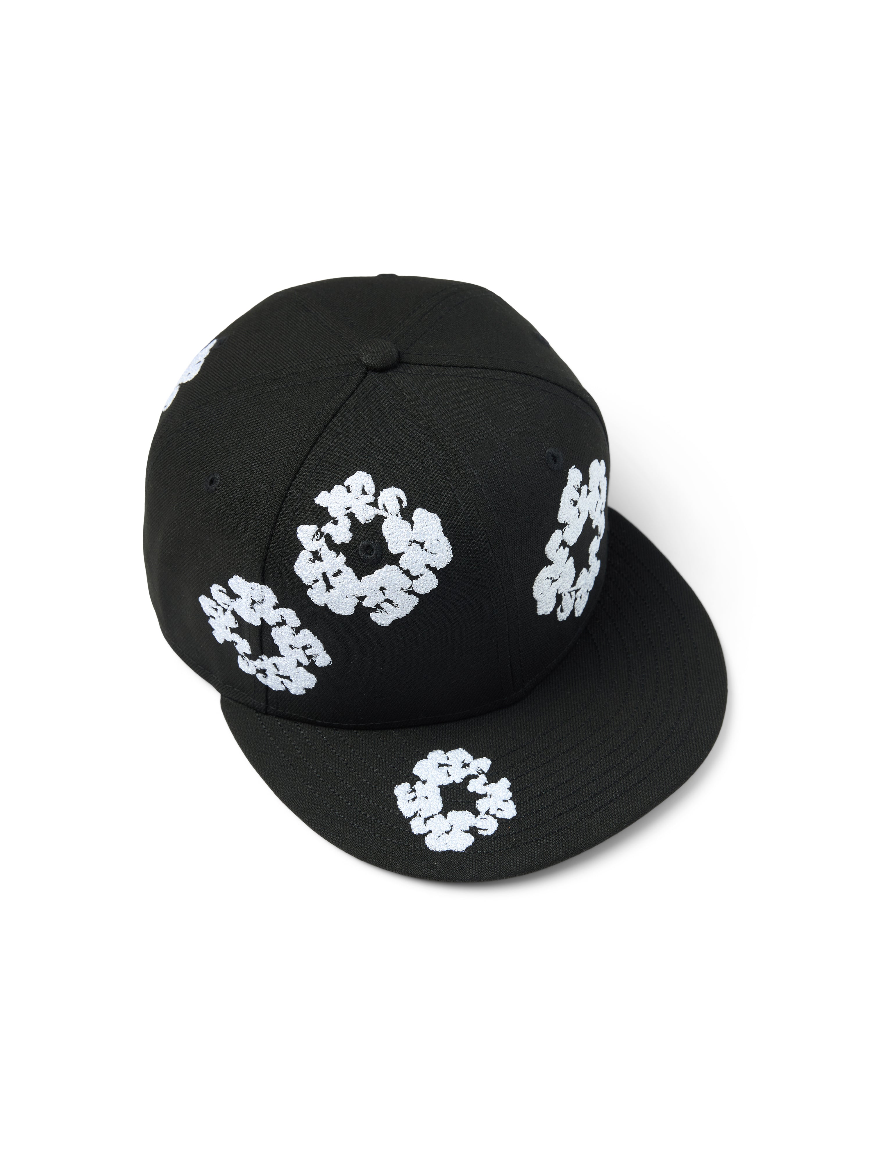 帽子 Denim Tears Cotton Wreath Cap Black Cotton Wreath New Era 59FIFTY Fitted Cap Black – DENIM TEARS