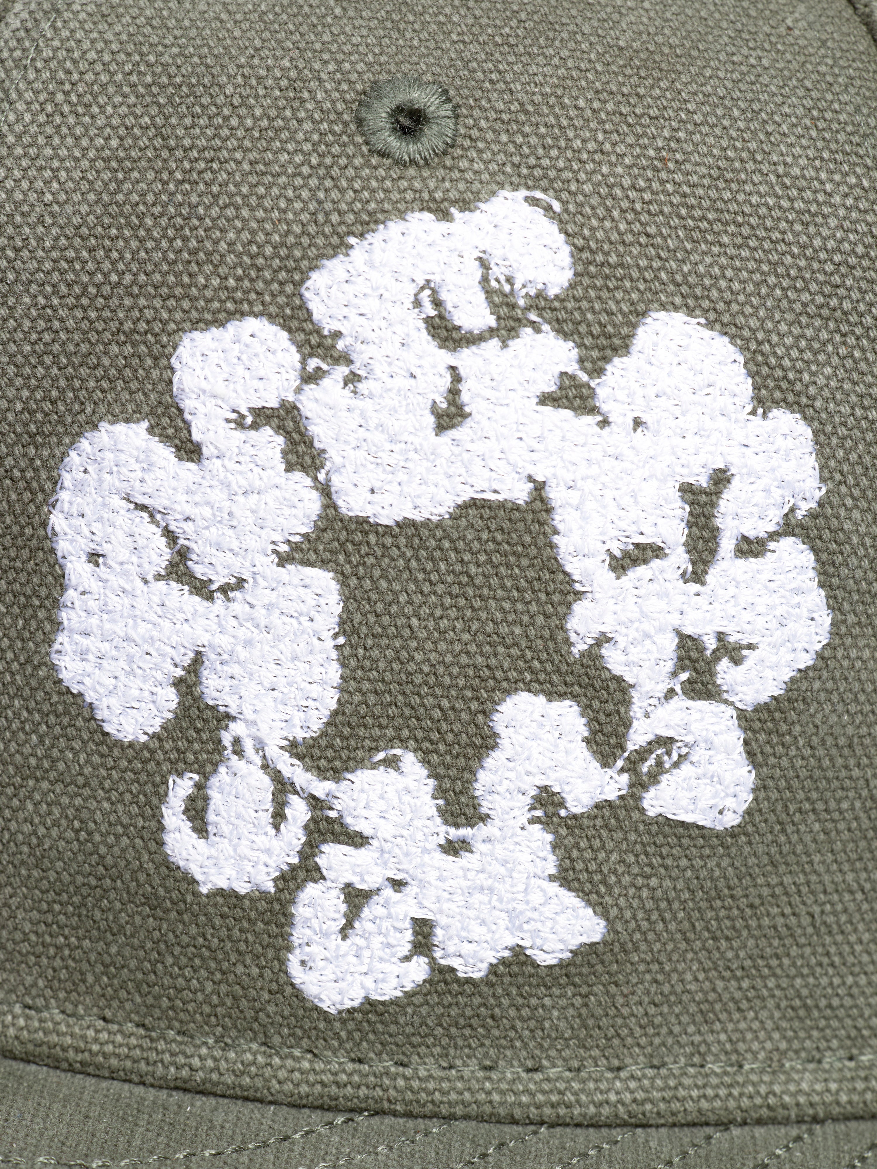Cotton Wreath New Era 59FIFTY Canvas Fitted Cap Washed Olive