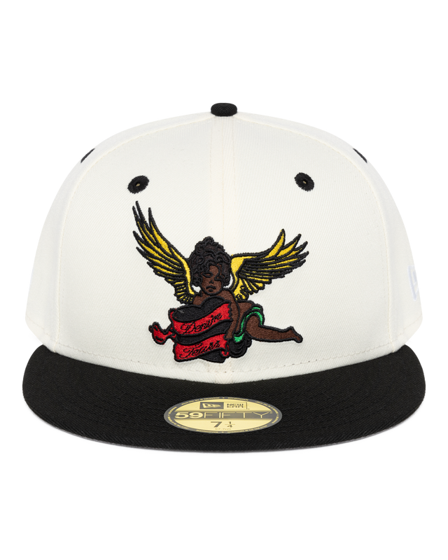 Black Cherub New Era Hat Natural