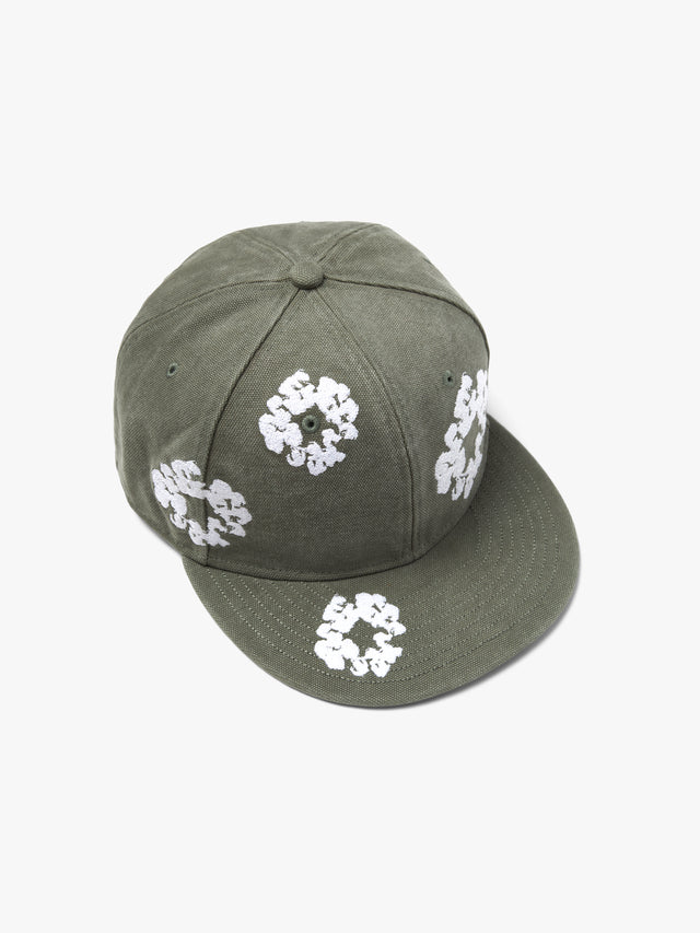 Cotton Wreath New Era 59FIFTY Canvas Fitted Cap Olive