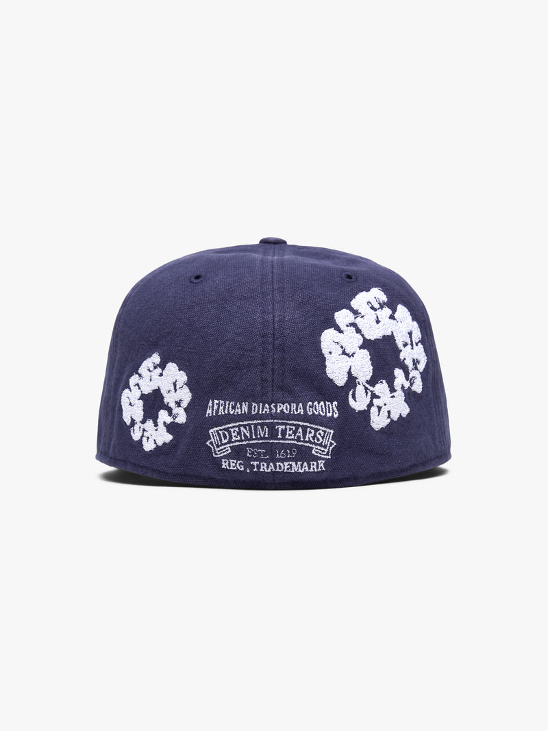 Cotton Wreath New Era 59FIFTY Canvas Fitted Cap Indigo