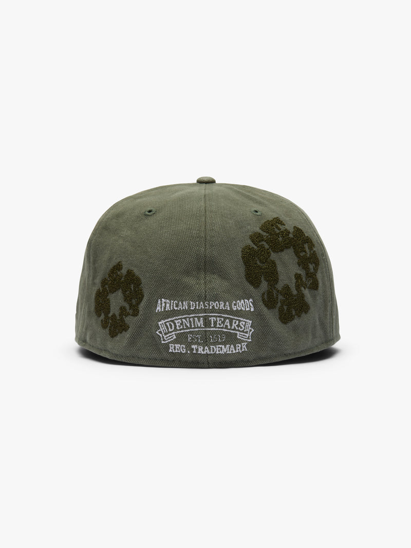 New Era Mono Wreath Canvas Fitted Green