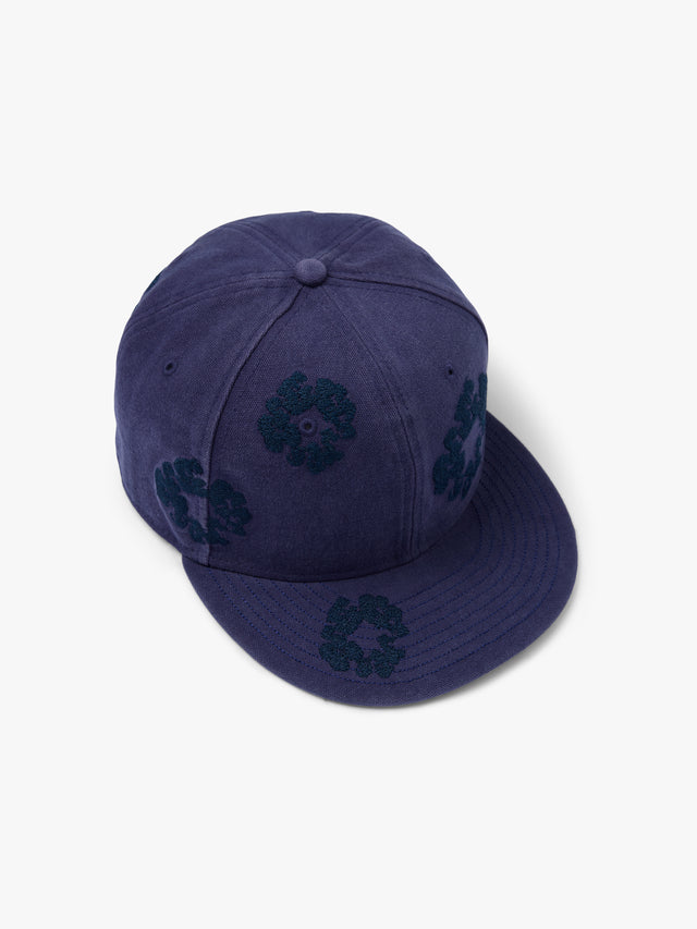 New Era Mono Wreath Canvas Fitted Indigo