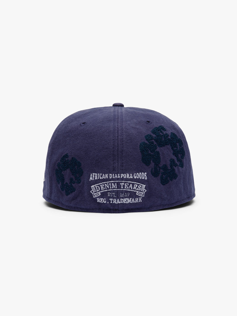 New Era Mono Wreath Canvas Fitted Indigo