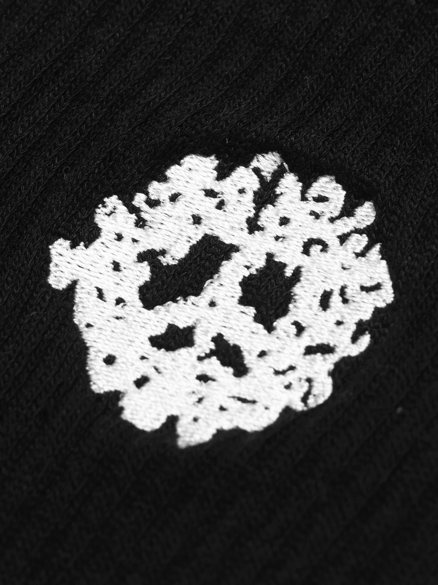 アクセサリー Denim Tears Cotton Wreath Socks Black Cotton Peace Wreath 3-Pack Socks Black – DENIM TEARS