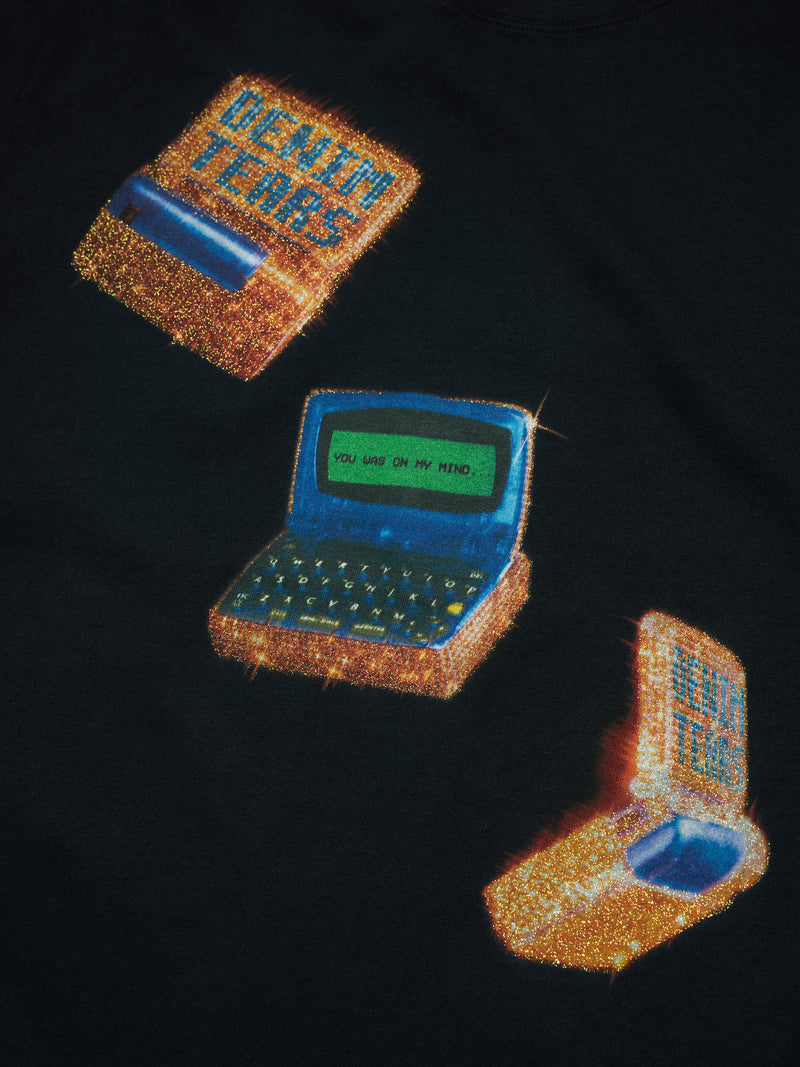 Two-Way Pager Tee Black
