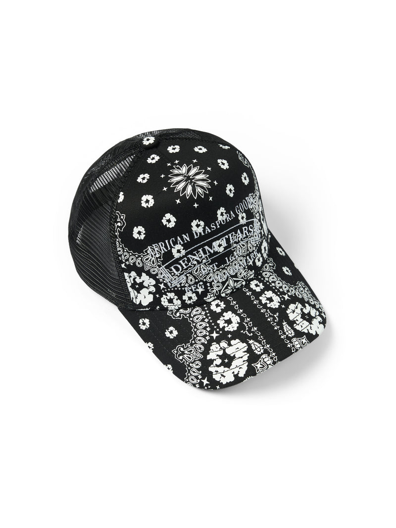 Cotton Wreath Paisley ADG Stamp Cap Black