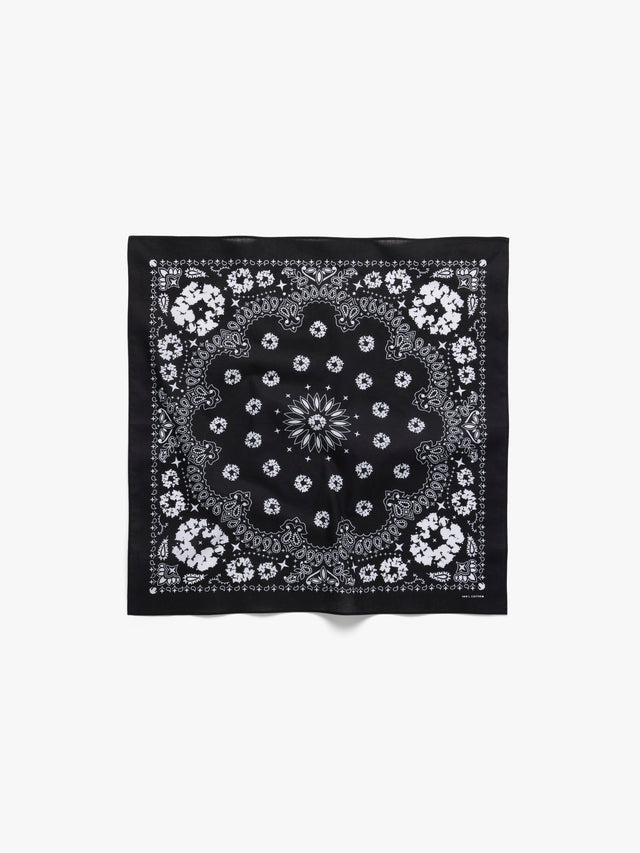 Cotton Wreath Paisley Bandana Black