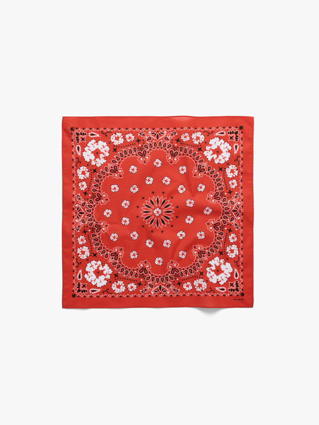 Cotton Wreath Paisley Bandana Orange