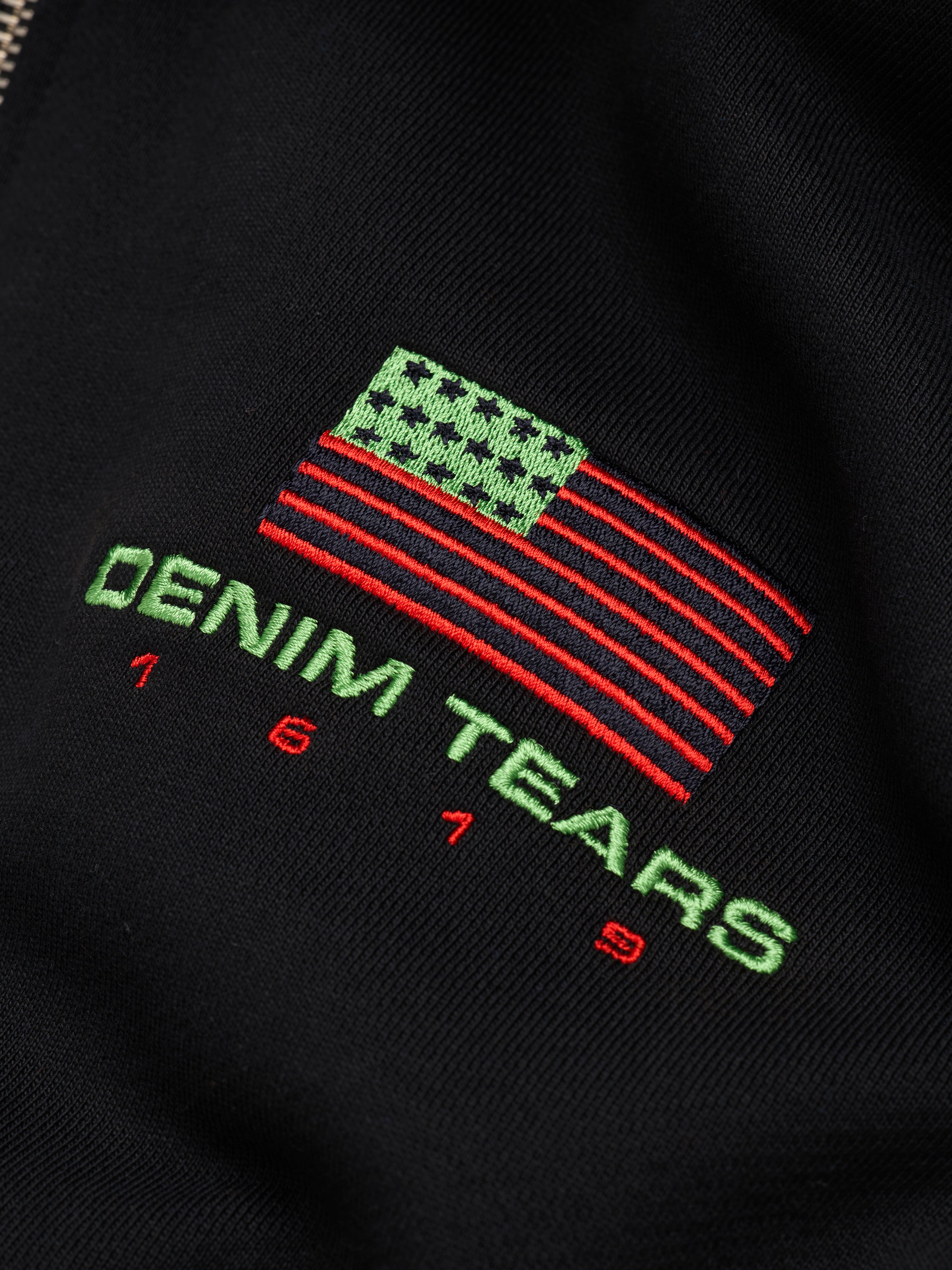 Pan African Zip Hoodie Black – DENIM TEARS