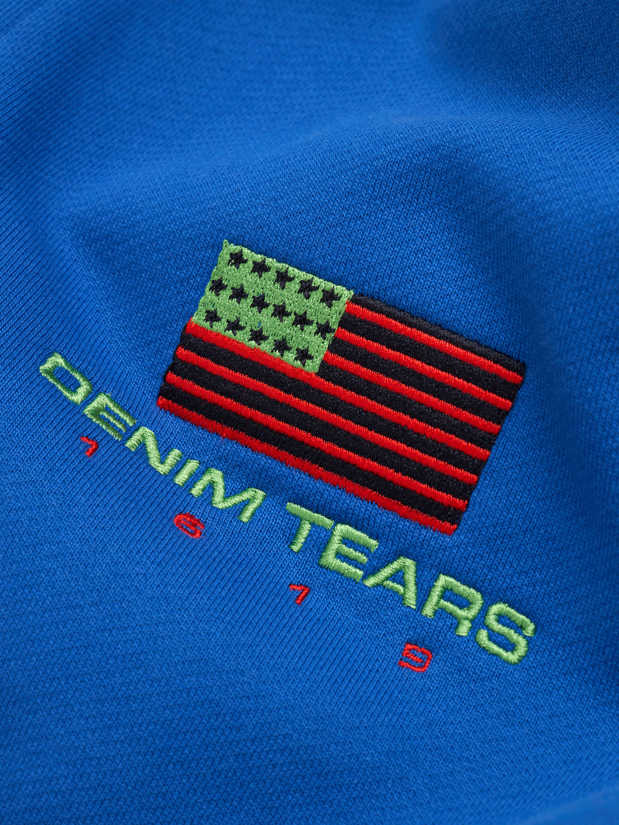 Pan African Zip Hoodie Blue – DENIM TEARS