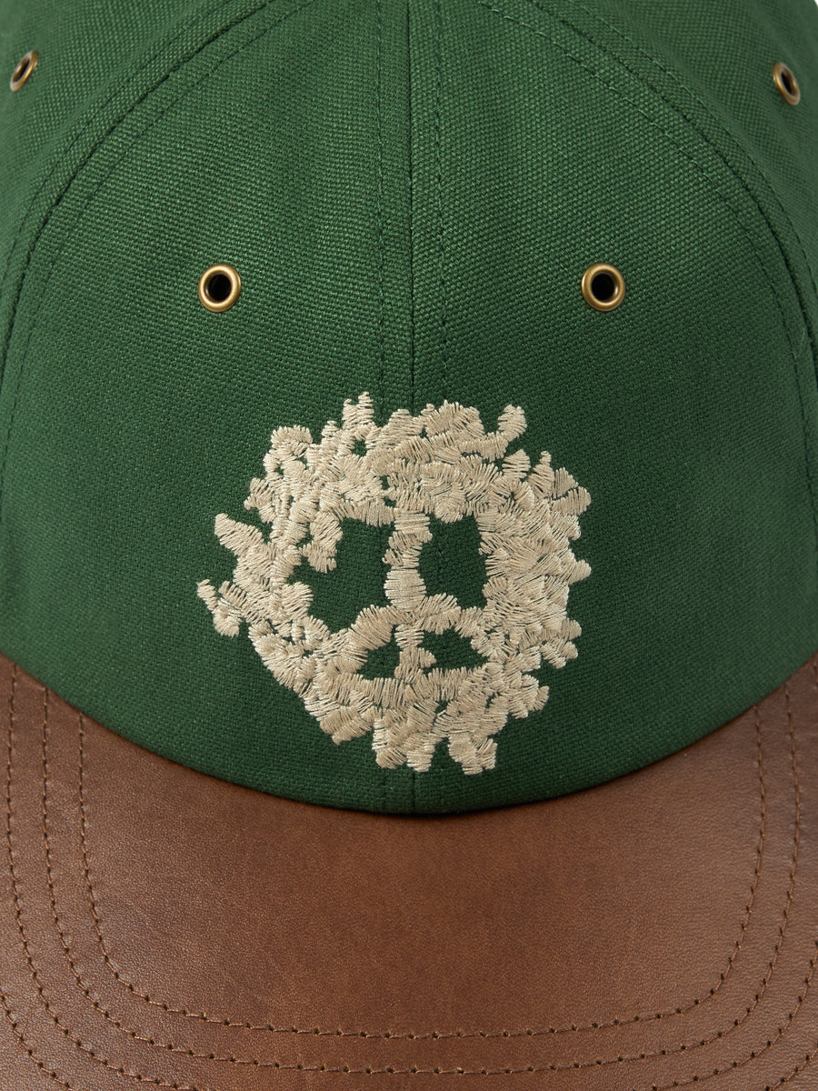 Peace Wreath Leather Brim Cap Rifle Green – DENIM TEARS