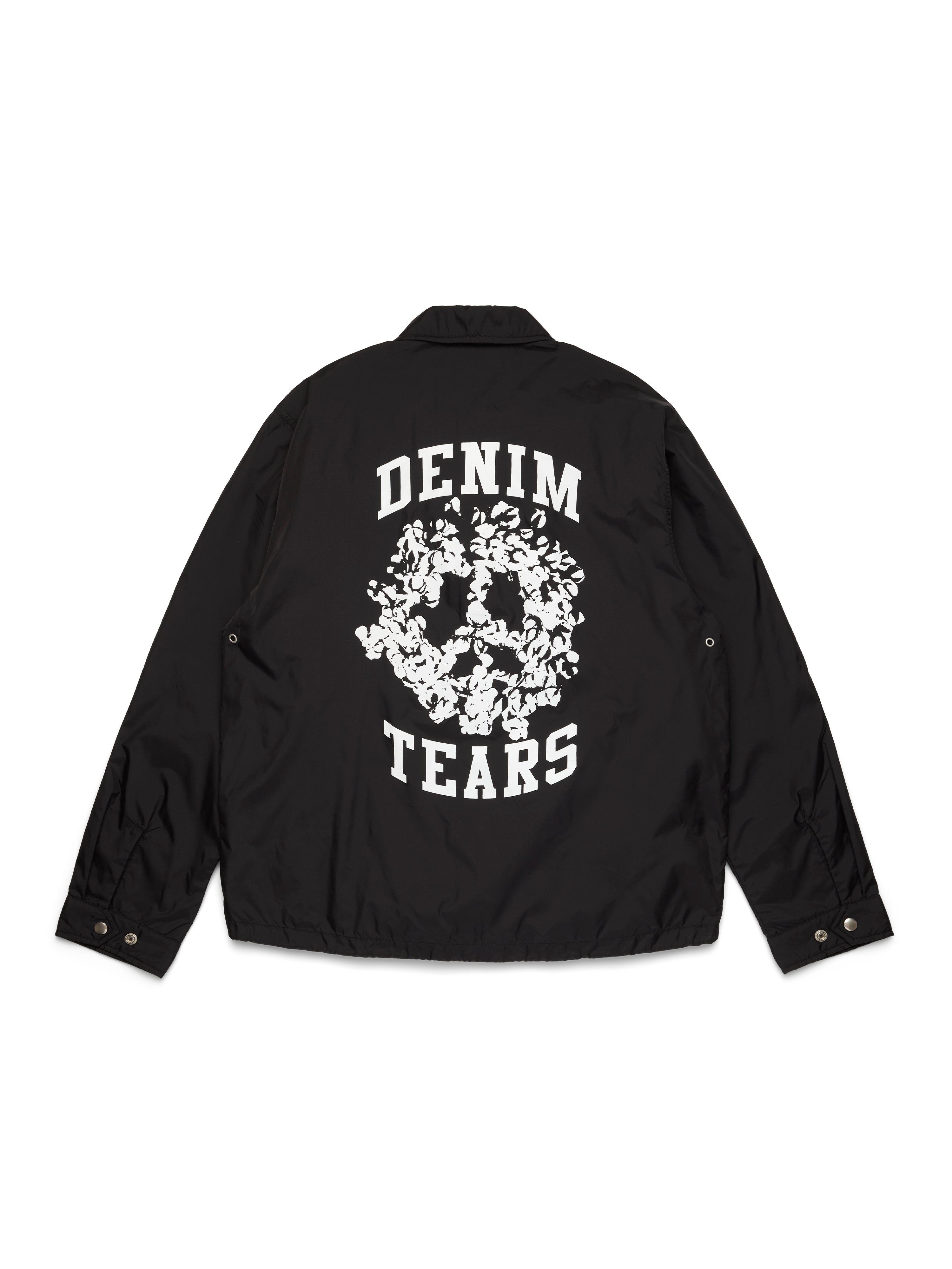 Peace Wreath Coaches Jacket Black – DENIM TEARS