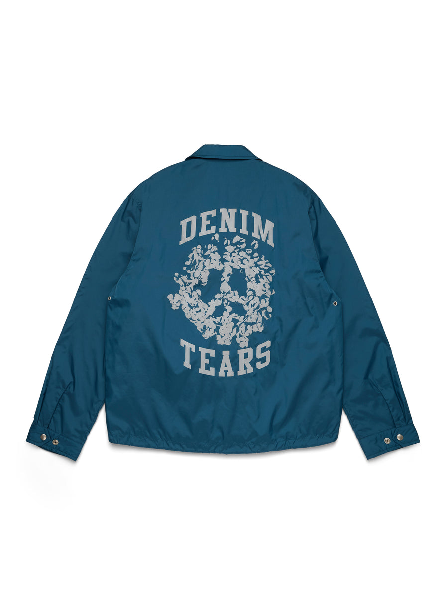 Peace Wreath Coaches Jacket Blue – DENIM TEARS
