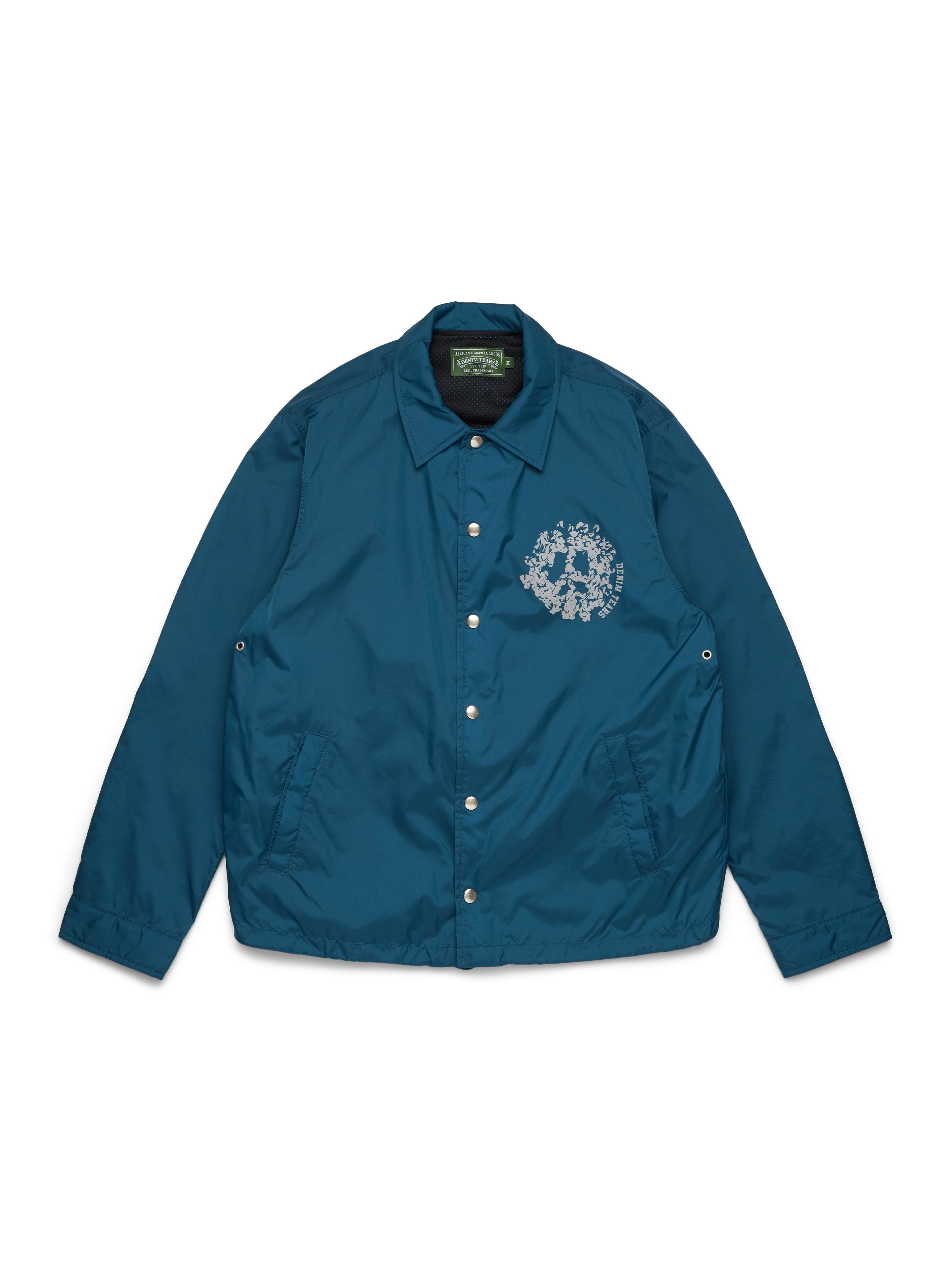 Peace Wreath Coaches Jacket Blue – DENIM TEARS