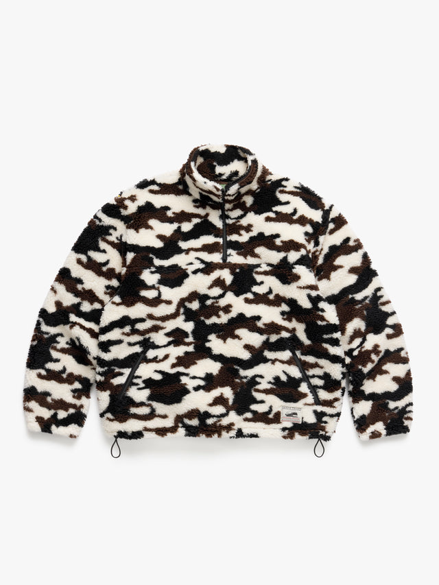 Polar Fleece Half Zip Jacket Snow Camo