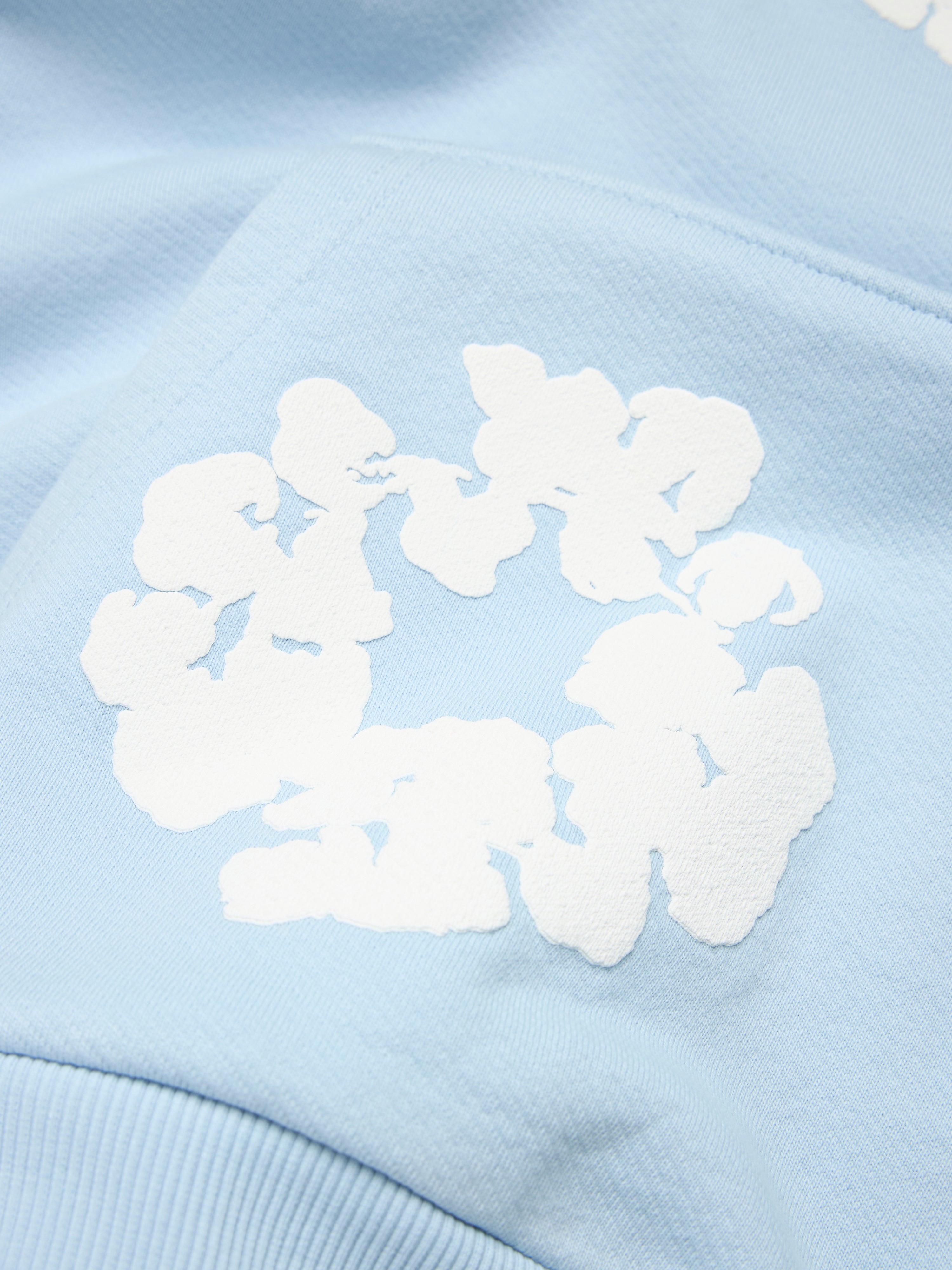 Cotton Wreath Hoodie Powder Blue – DENIM TEARS