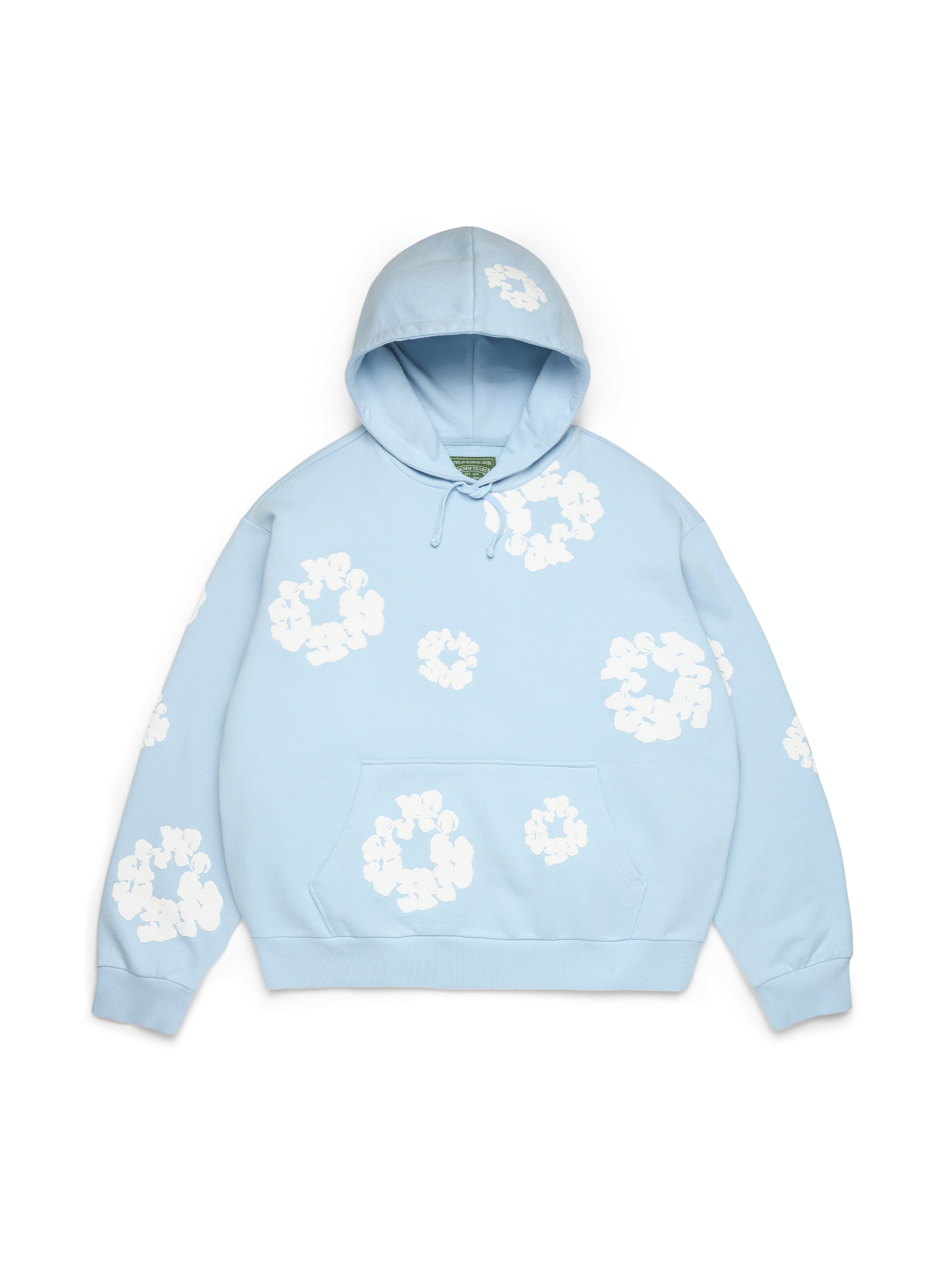 Mono Cotton Wreath Hoodie Black – DENIM TEARS