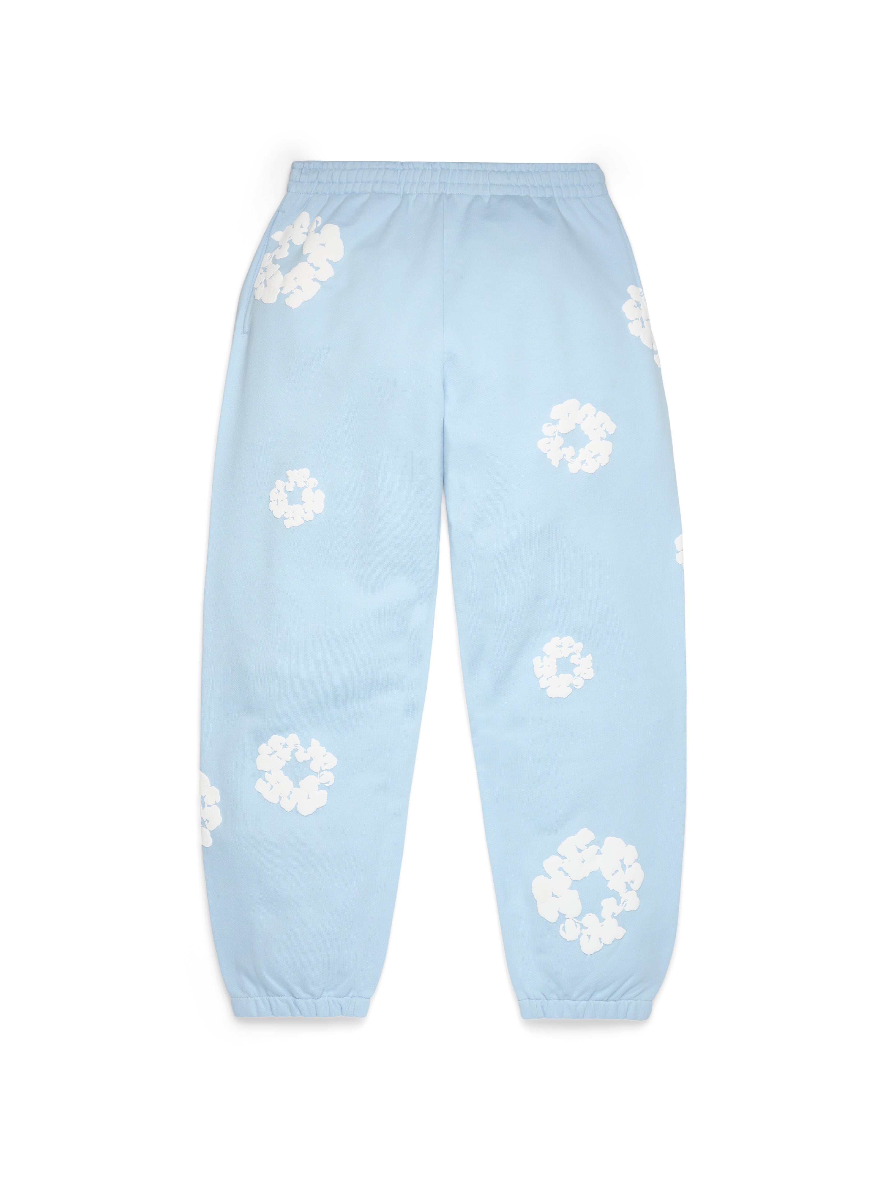 Cotton Wreath Sweatpants Powder Blue – DENIM TEARS