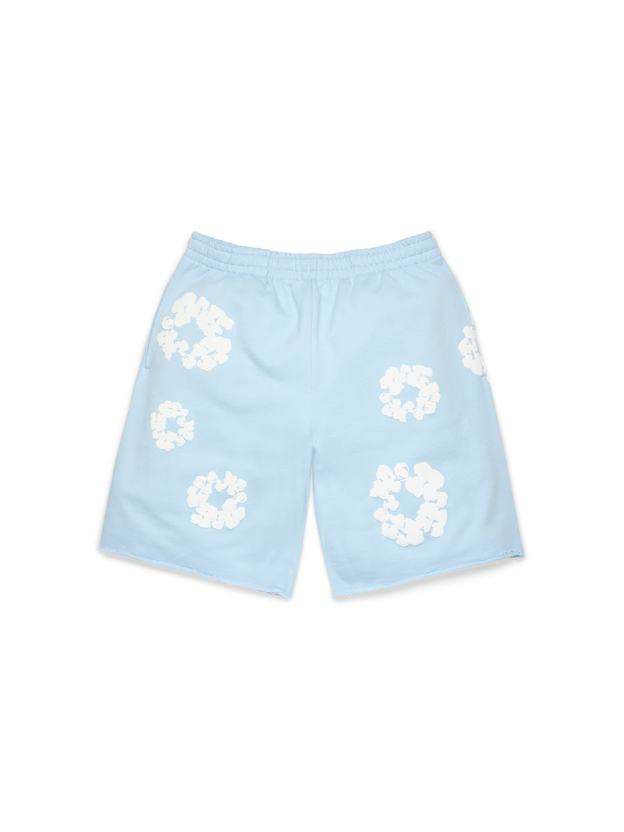 Cotton Wreath Sweatshorts Powder Blue – DENIM TEARS