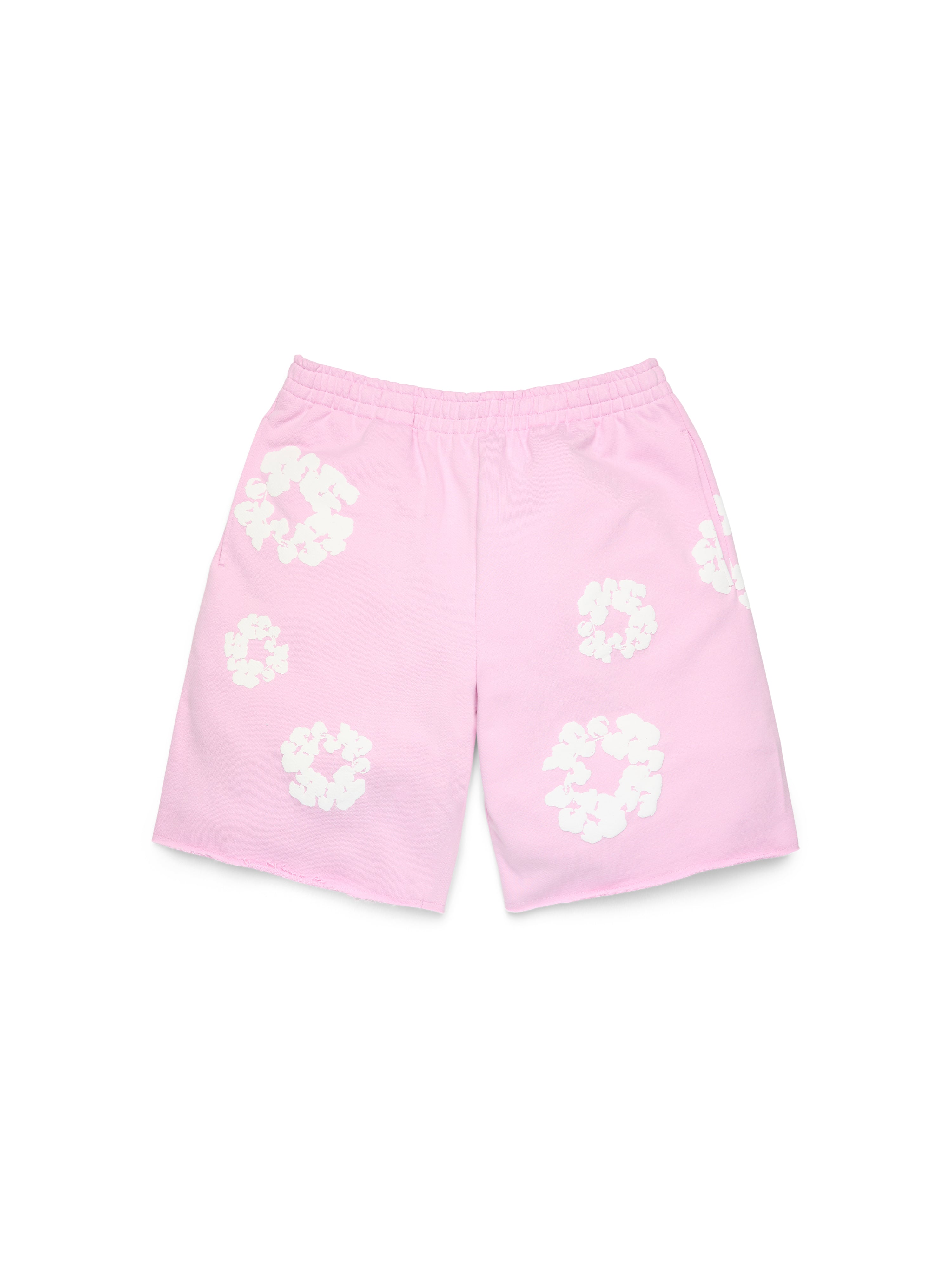 Cotton Wreath Sweatshorts Powder Pink – DENIM TEARS