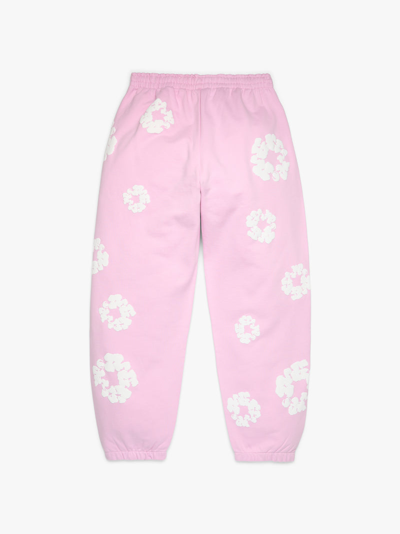 Cotton Wreath Sweatpants Powder Pink