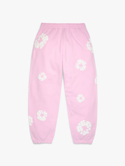 Cotton Wreath Sweatpants Powder Pink