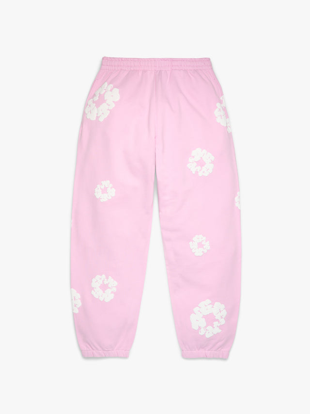 Cotton Wreath Sweatpants Powder Pink