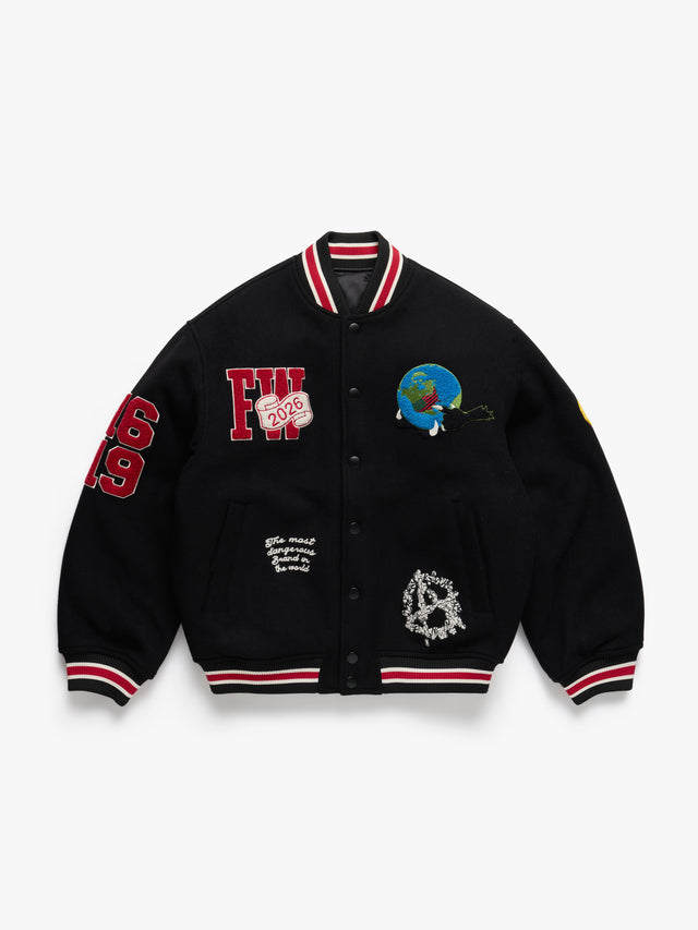 Bobby Huey Reversible Varsity Jacket Black