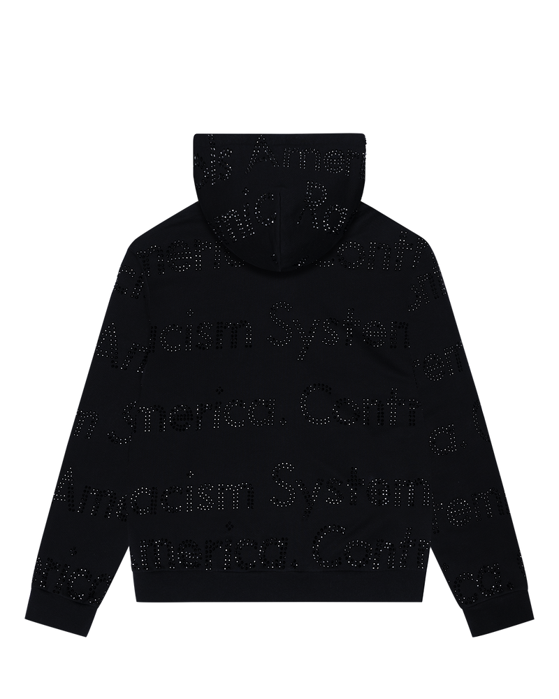 Systemic Racism Controls America Zip Hoodie Black