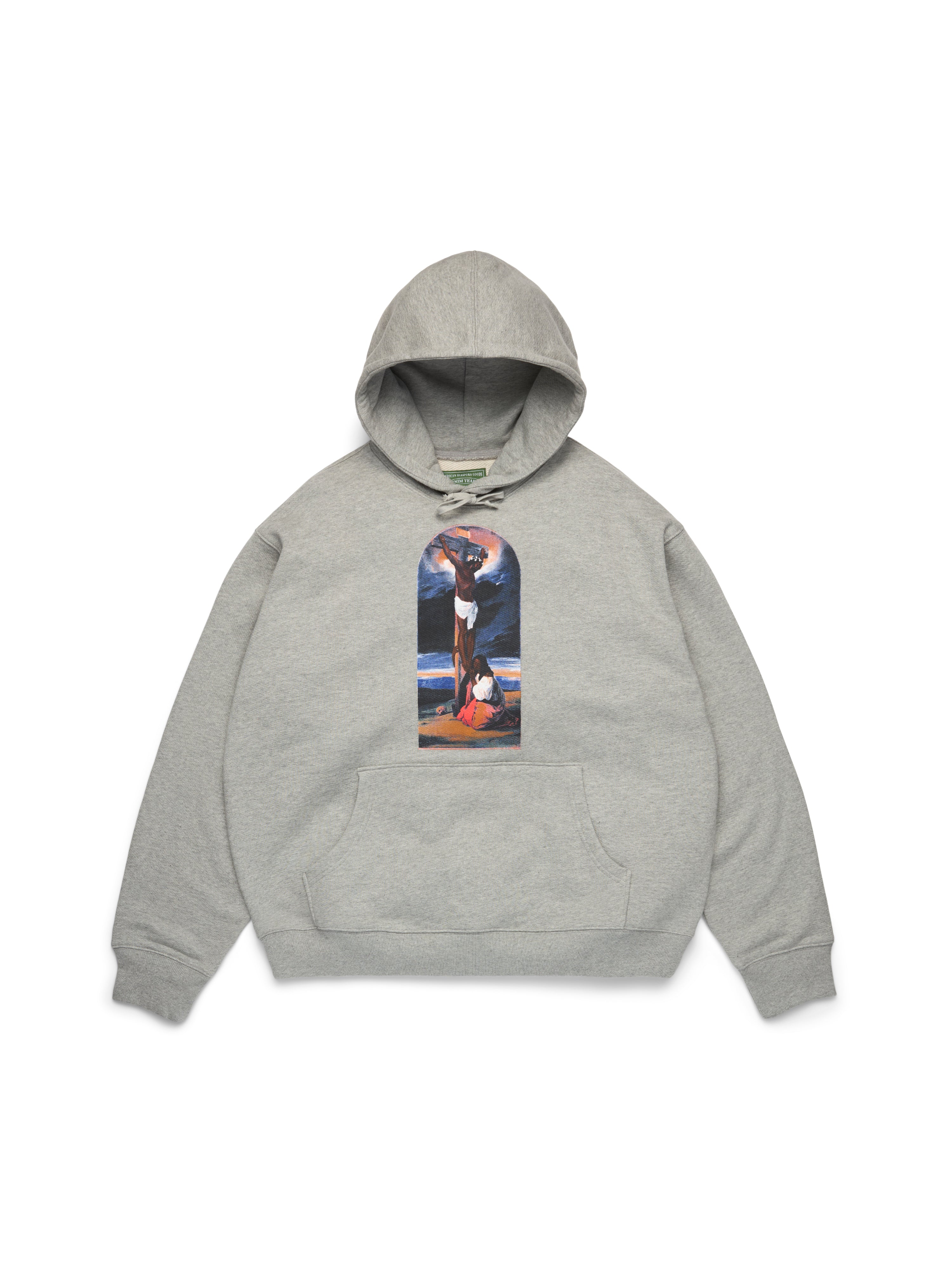 Seasonal Biblical Hoodie Grey – DENIM TEARS
