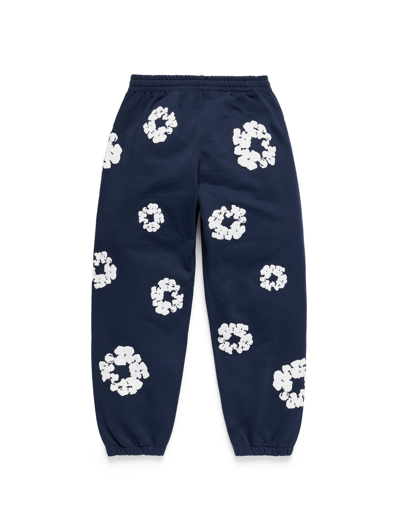 Cotton Wreath Sweatpants Navy