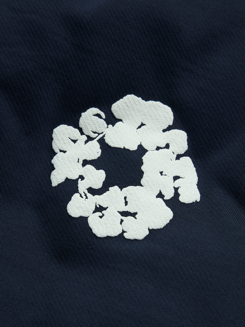 Cotton Wreath Sweatpants Navy