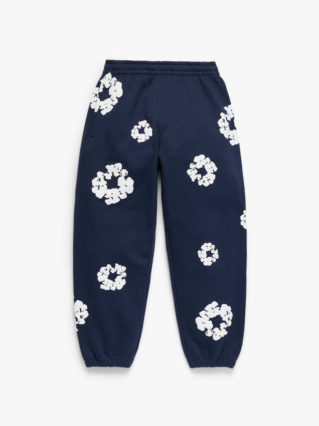 Cotton Wreath Sweatpants Navy