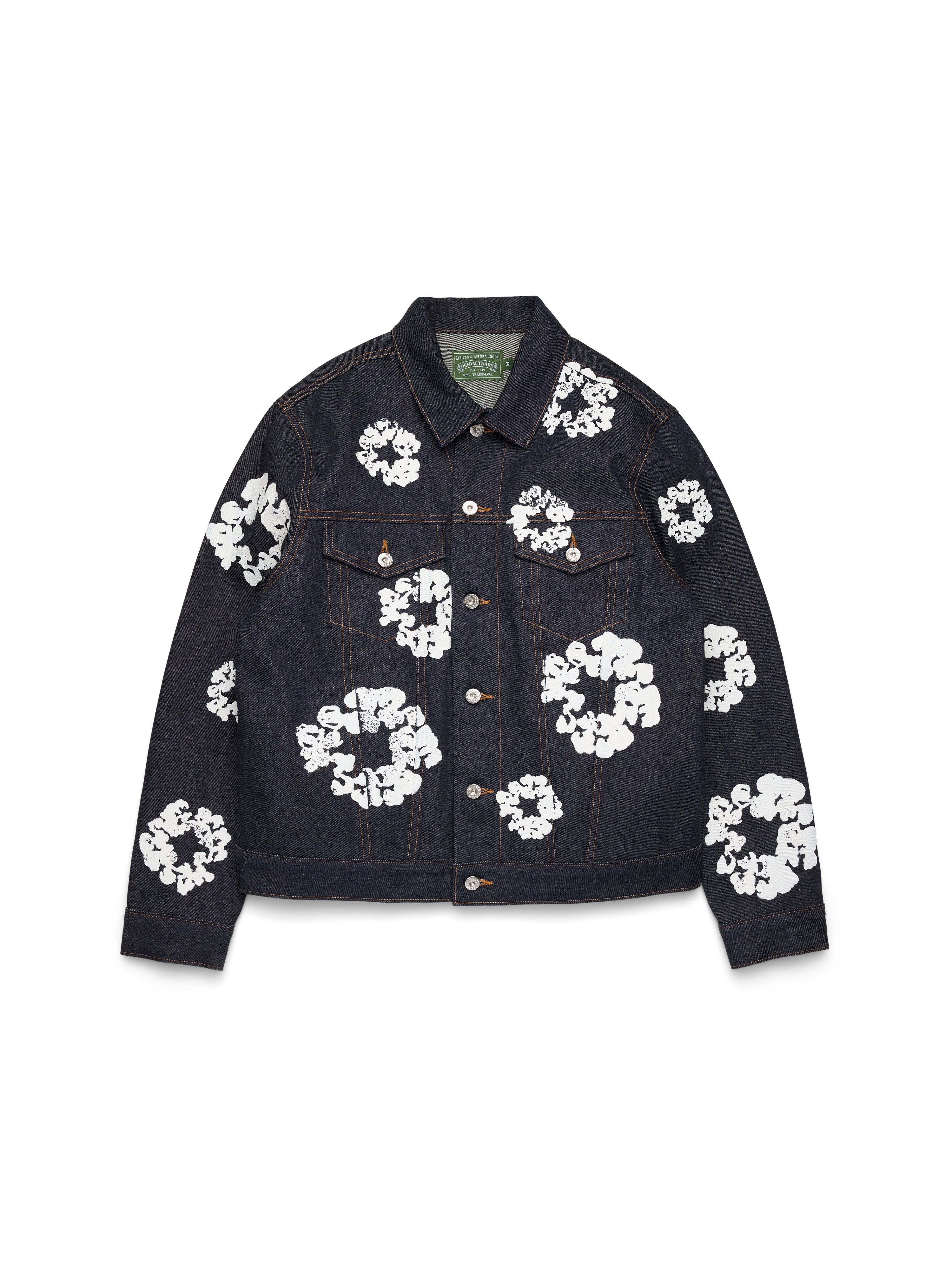 ジャケット・アウター Denim Tears COTTON WREATH DENIM JACKET Cotton Wreath Denim Jacket Selvedge – DENIM TEARS