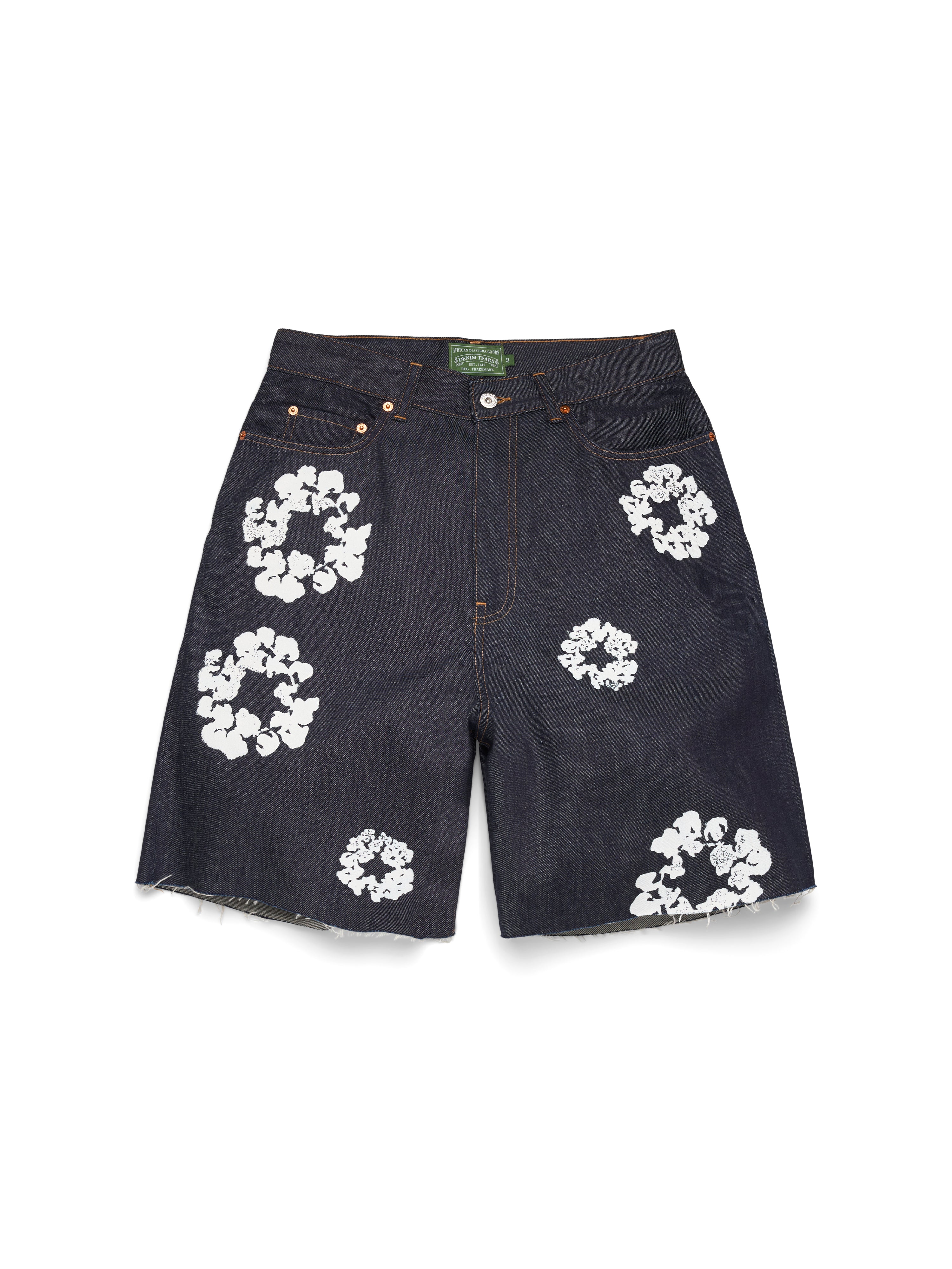 パンツ DENIM TEARS Cotton Wreath Short Denim L Selvedge Cotton Wreath Denim Short – DENIM TEARS