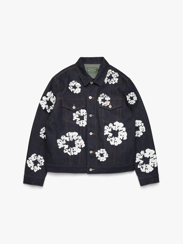 Cotton Wreath Denim Jacket Selvedge
