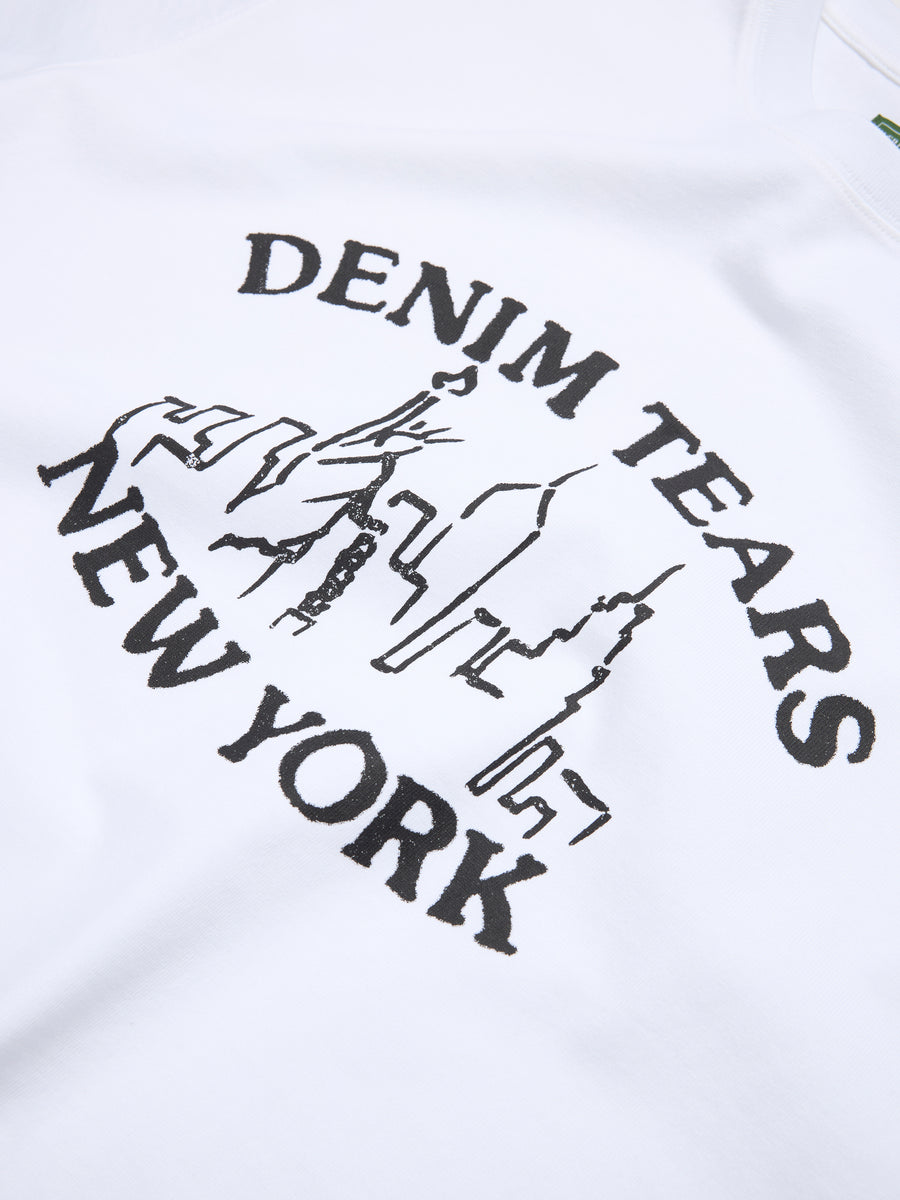 Skyline Tee White – DENIM TEARS