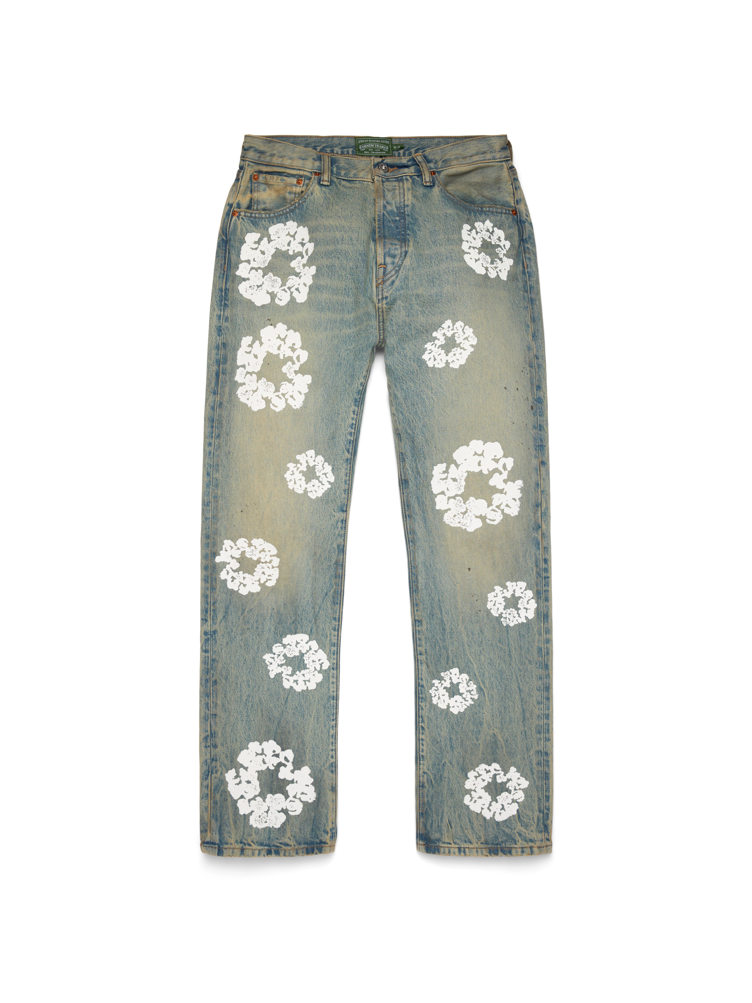 Straight Cotton Wreath Denim Pant Dirty Wash – DENIM TEARS