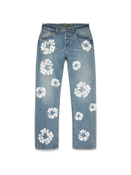 Straight Cotton Wreath Denim Pant Light Wash – DENIM TEARS