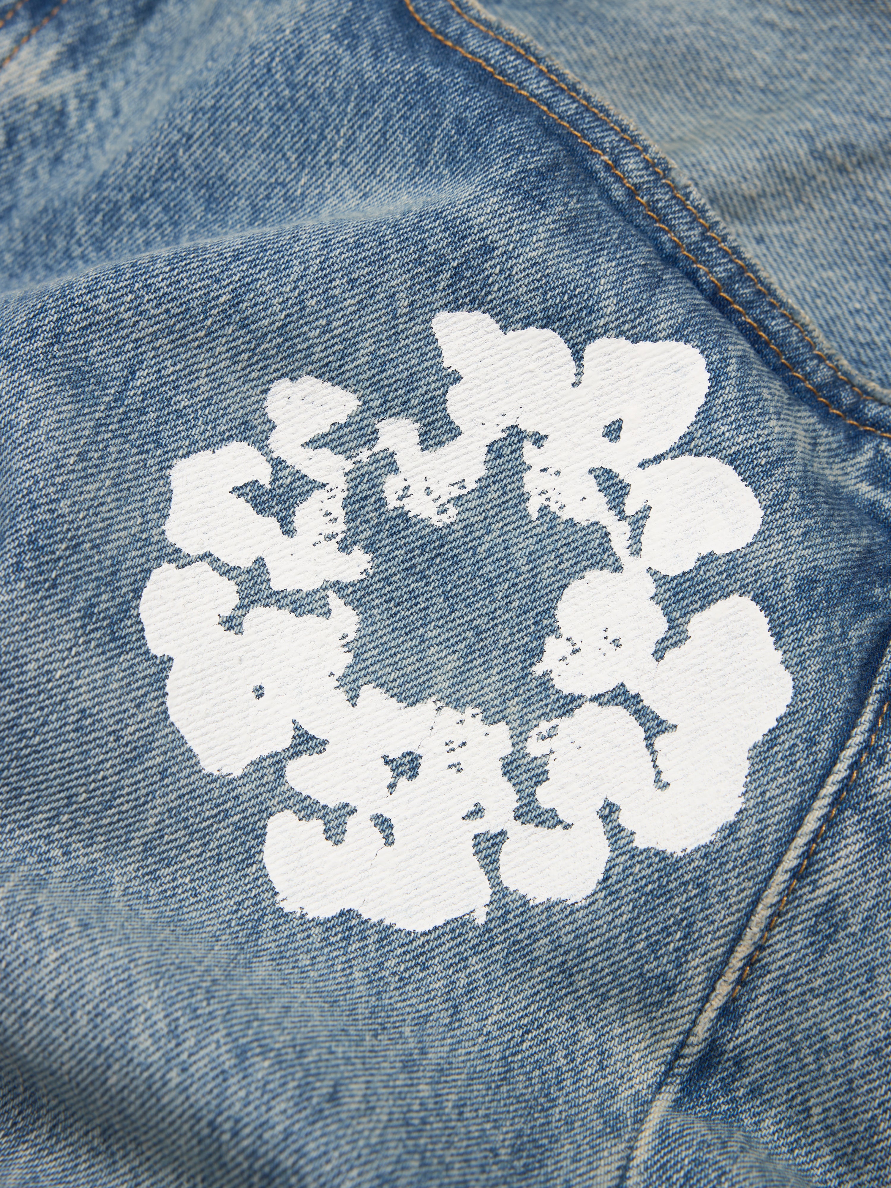 Straight Cotton Wreath Denim Pant Light Wash – DENIM TEARS
