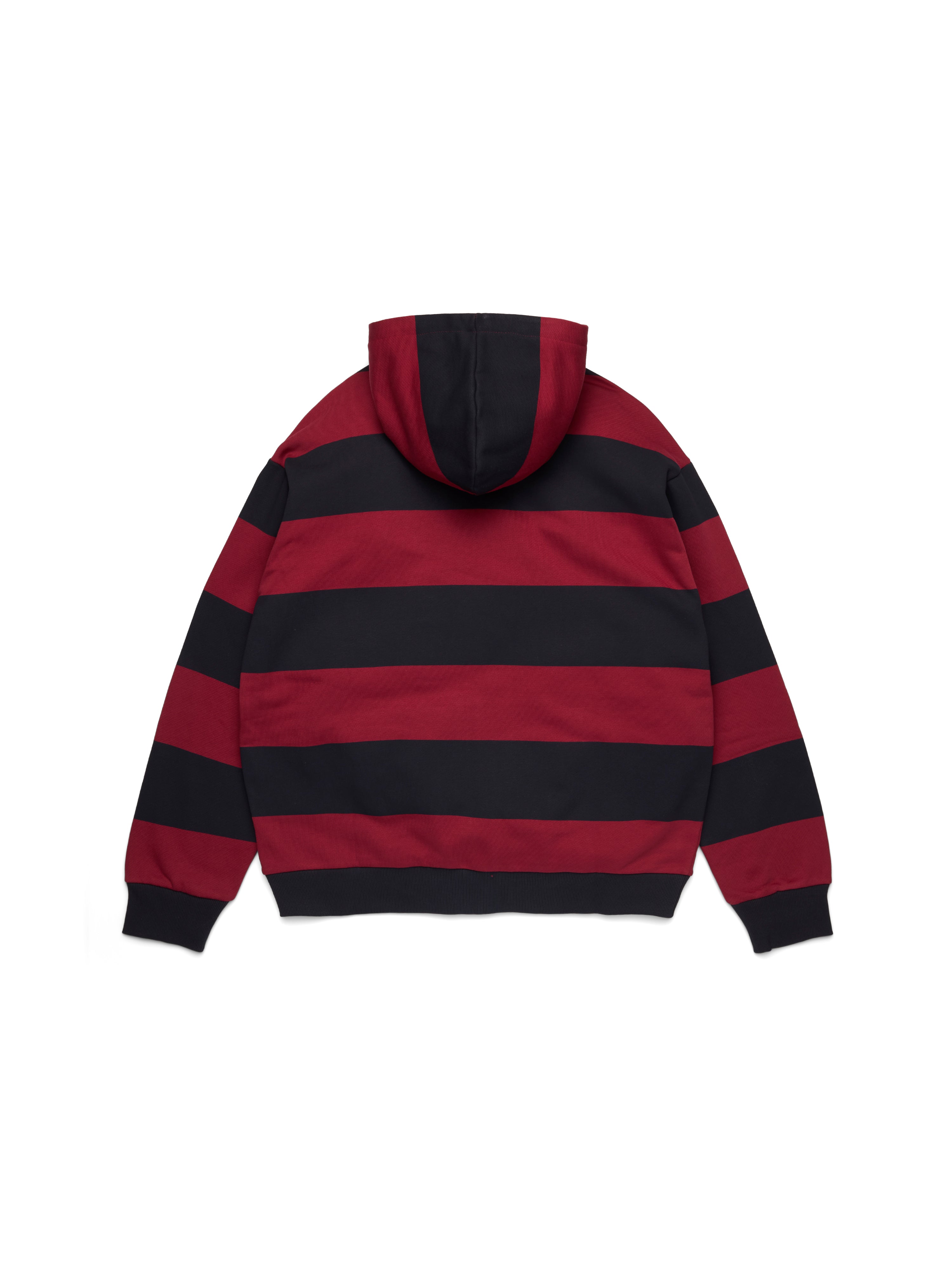 Striped Crest Zip Hoodie Red/Navy – DENIM TEARS