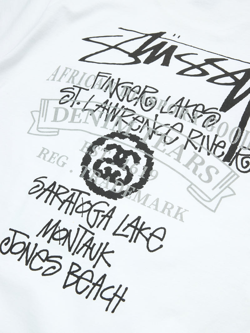 Stüssy Tears New York Fishing Tour Tee White