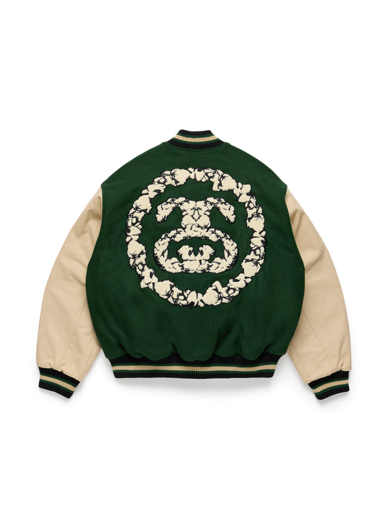 Stüssy Tears Double S Wreath Varsity Jacket